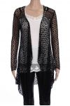 GILET AJOURE DENTELLE 0877 NOIR