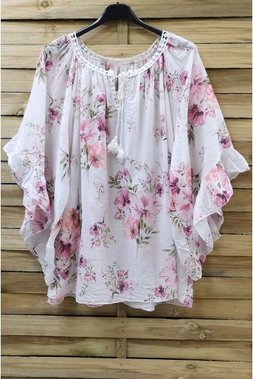 TUNIC OVERSIZE PRINTED 0882 WHITE