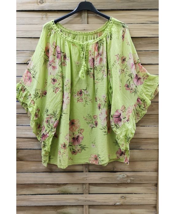 TUNIC OVERSIZE PRINTED 0882 GREEN ANISE