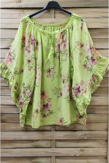 TUNIC OVERSIZE PRINTED 0882 GREEN ANISE