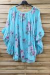 TUNIC OVERSIZE PRINTED 0882 TURQUOISE