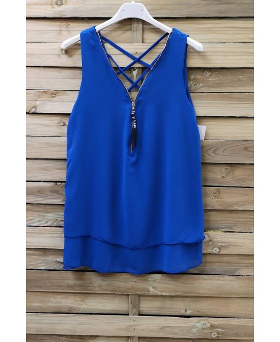 TOP ZIPS BACK CROSSES 0887 ROYAL BLUE