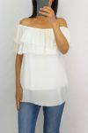 TOP DE ESCOTE ELASTIQUEE 0797 BLANCO