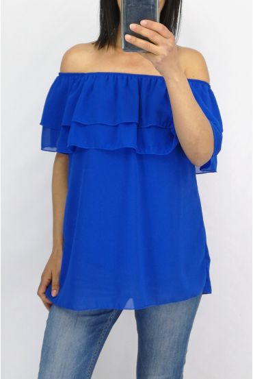 TOP HALS ELASTIQUEE 0797 ROYAL BLUE