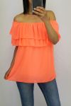 TOP ENCOLURE ELASTIQUEE 0797 ORANGE FLUO