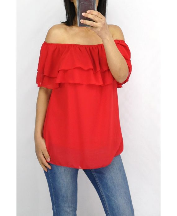 TOP DE ESCOTE ELASTIQUEE 0797 ROJO