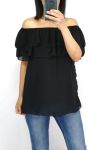 TOP NECKLINE ELASTIQUEE 0797 BLACK