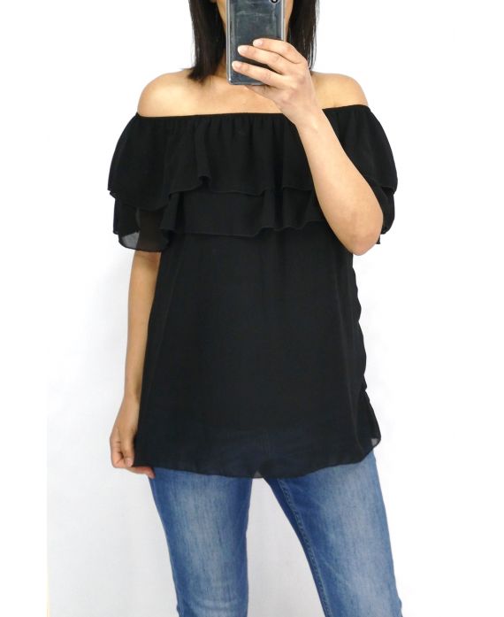 TOP DE ESCOTE ELASTIQUEE 0797 NEGRO