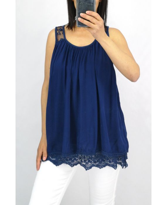 TOP SOVRAPPOSIZIONI DI PIZZO 0883 BLU NAVY