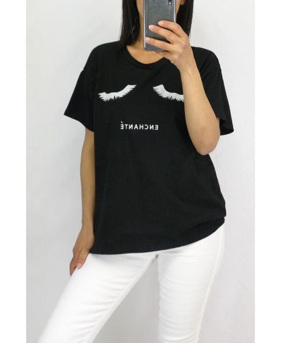 T-SHIRT ENCANTA 0879 NEGRO