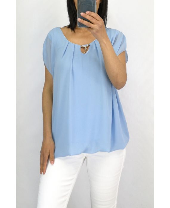 TOP CORTINA DOPPIA 0885 AZZURRO