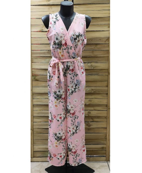 COMBINATIE BROEK BLOEMEN 0898 ROZE