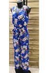 KOMBINATION HOSE FLORAL 0898 ROYAL BLAU