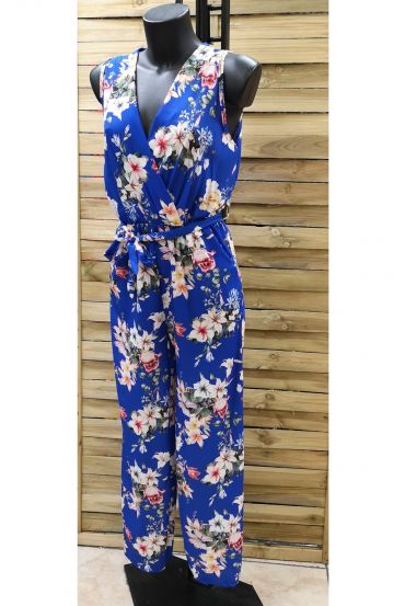 COMBINATION PANTS FLORAL 0898 ROYAL BLUE