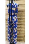 COMBINATION PANTS FLORAL 0898 ROYAL BLUE