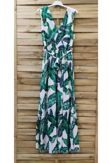 DRESS LONG TROPICAL 0904 WHITE