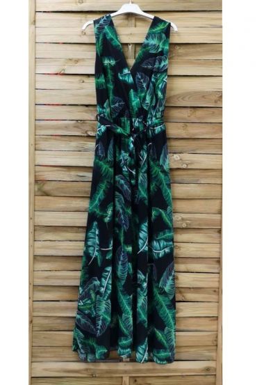 DRESS LONG TROPICAL 0904 BLACK