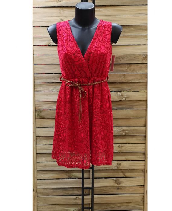 ABITO IN PIZZO 0906 ROSSO