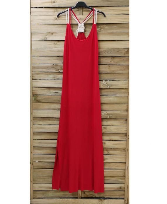 BACK LONG DRESS FANCY 0922 RED