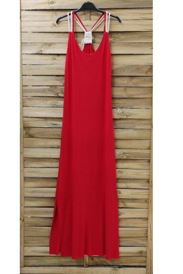 BACK LONG DRESS FANCY 0922 RED