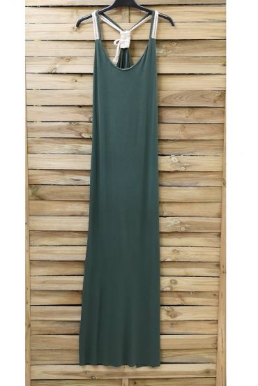 BACK LONG DRESS FANCY 0922 MILITARY GREEN