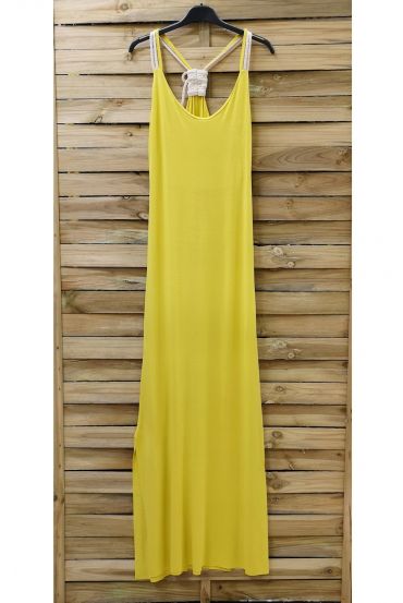 ROBE LONGUE DOS FANTAISIE 0922 JAUNE