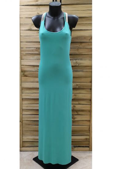 BACK LONG DRESS FANCY 0922 PASTEL GREEN