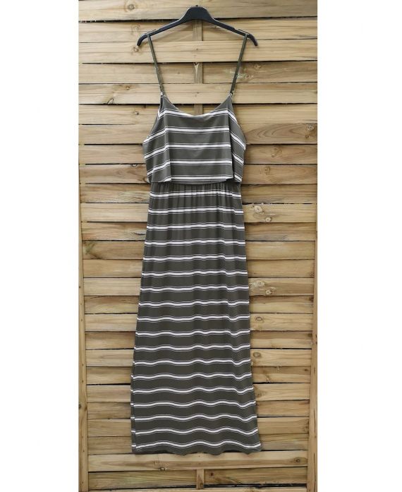 LONG DRESS RAYE 0918 MILITARY GREEN