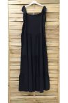 ROBE LONGUE BRETELLES A NOUER NOIR