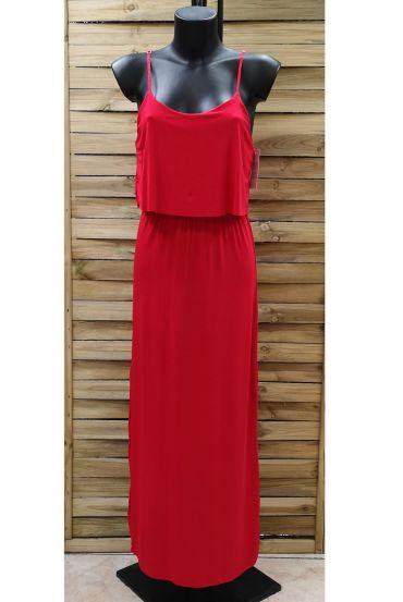 VESTIDO LARGO ROJO 0919