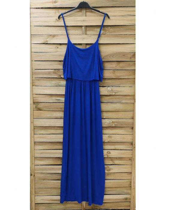 ROBE LONGUE 0919 BLEU ROYAL