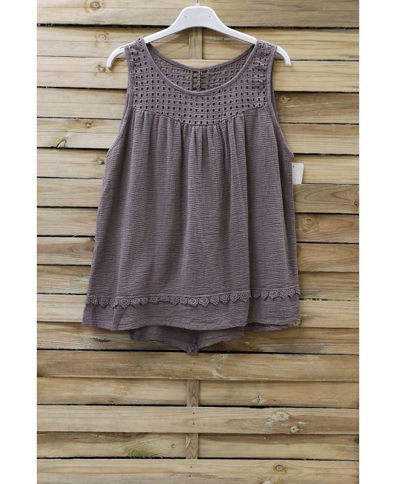 LACE TOP 0907 TAUPE