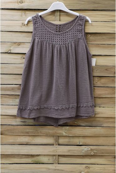 LACE TOP 0907 TAUPE