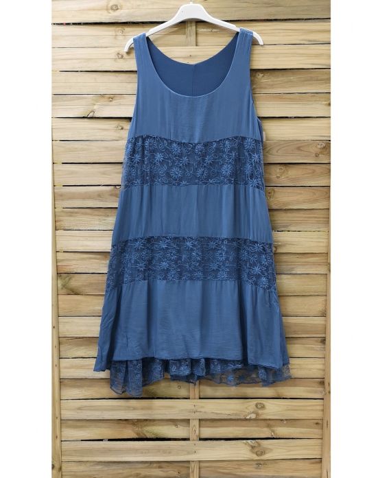 DRESS EMPIECEMENT LACE 0909 BLUE