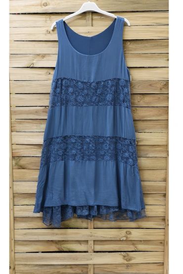 KLEID EMPIECEMENT SPITZE 0909 BLAU