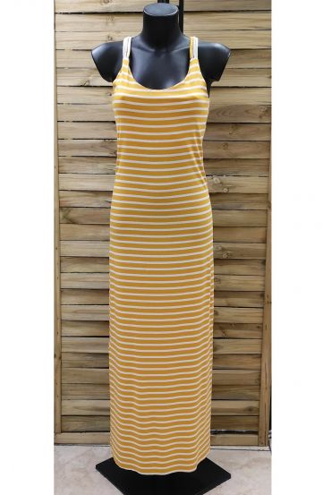 BACK LONG DRESS FANCY 0921 YELLOW