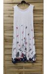 LARGE SIZE DRESS PRINTED 0932 WHITE