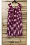 GRANDE TAILLE ROBE A POIS 0933 BORDEAUX