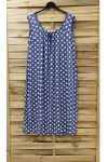 LARGE SIZE DRESS HAS PEAS 0933 BLUE