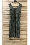 LARGE SIZE DRESS HAS PEAS 0933 MILITARY GREEN