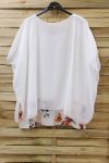 LARGE SIZE TUNIC SUPERPOSEE + NECKLACE 0938 WHITE