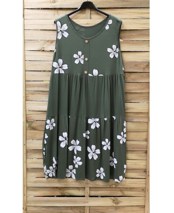 LARGE SIZE DRESS 0939 MILITARY GREEN