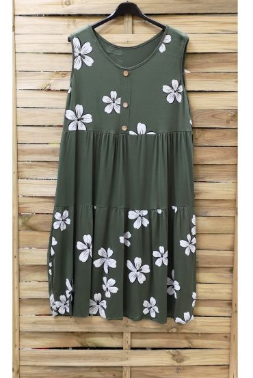 LARGE SIZE DRESS 0939 MILITARY GREEN