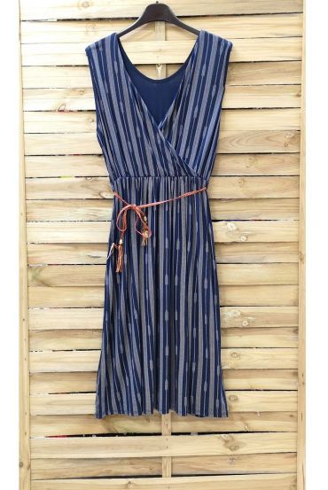 GRANDE TAILLE ROBE 0941 BLEU MARINE