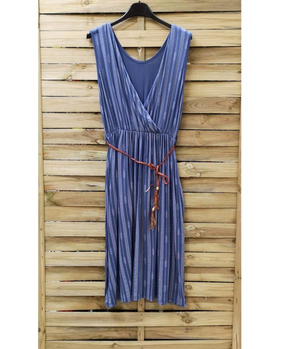 GRANDE TAILLE ROBE 0941 BLEU