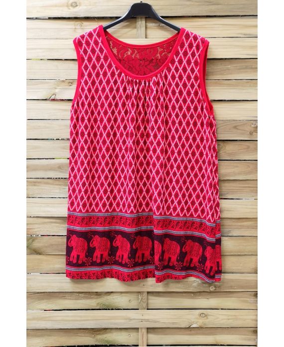 LARGE SIZE TOP PRINTS 0942 RED