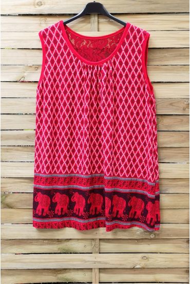 LARGE SIZE TOP PRINTS 0942 RED