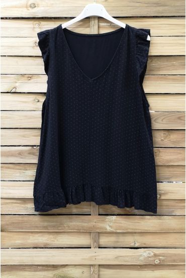 TOP HAS POLKA DOTS 0953 BLACK