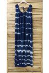 LANGE JURK TIE & DYE 0946 NAVY BLAUW