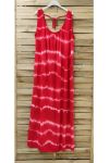 LANGES KLEID TIE & DYE 0946 ROT